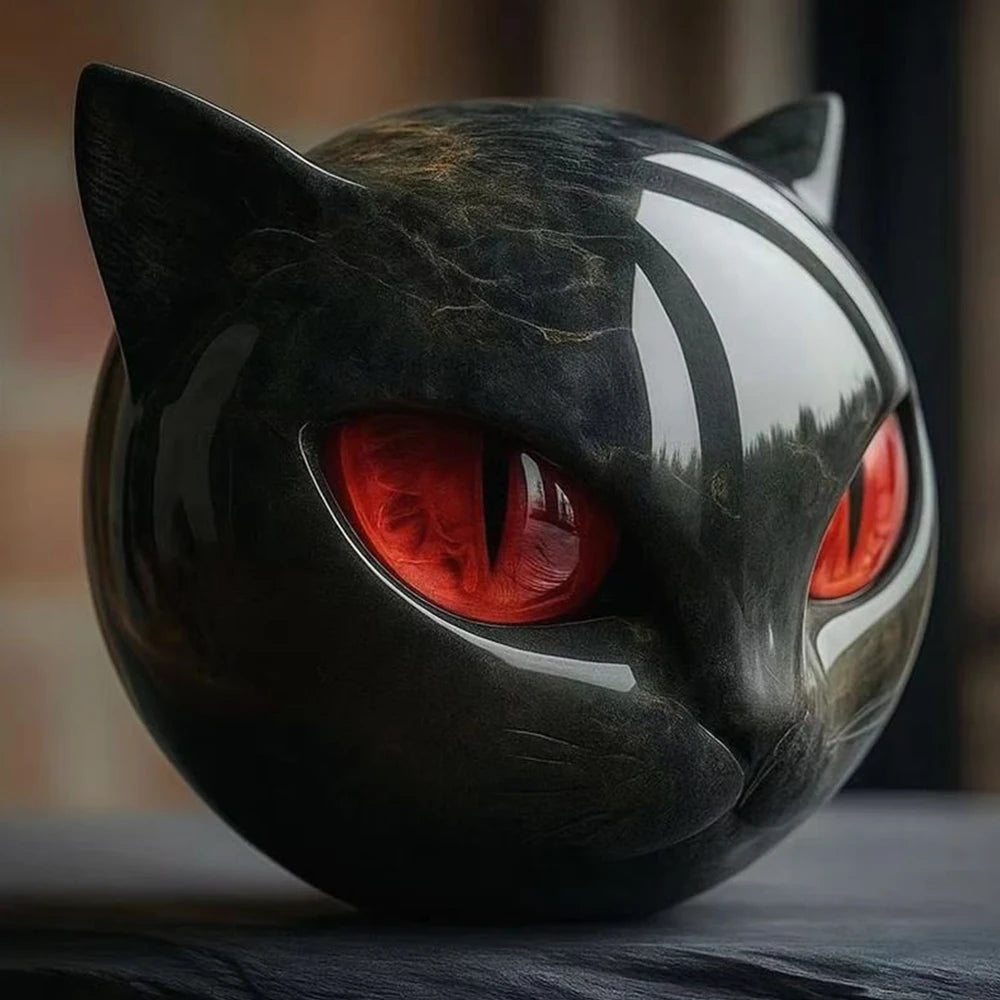 Statuette Chat Noir Résine