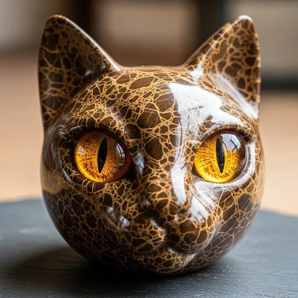 Statuette Chat Noir Résine