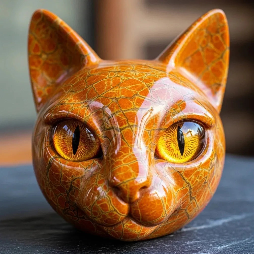 Statuette Chat Noir Résine
