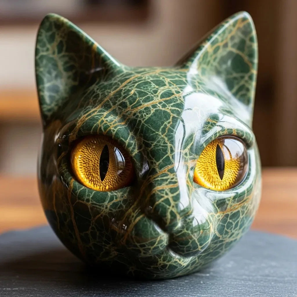 Statuette Chat Noir Résine