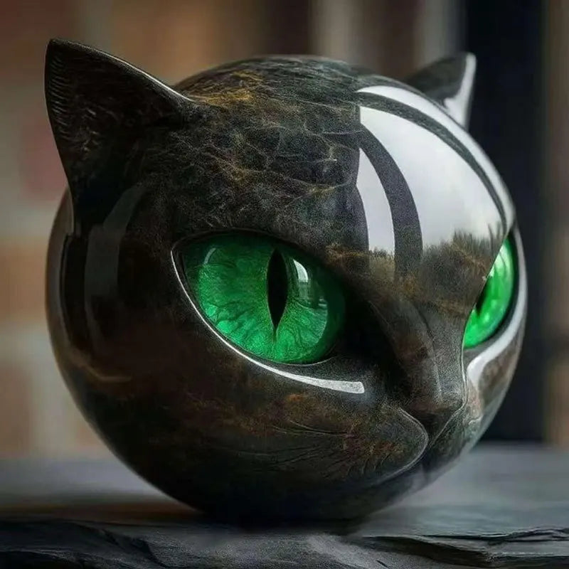 Statuette Chat Noir Résine