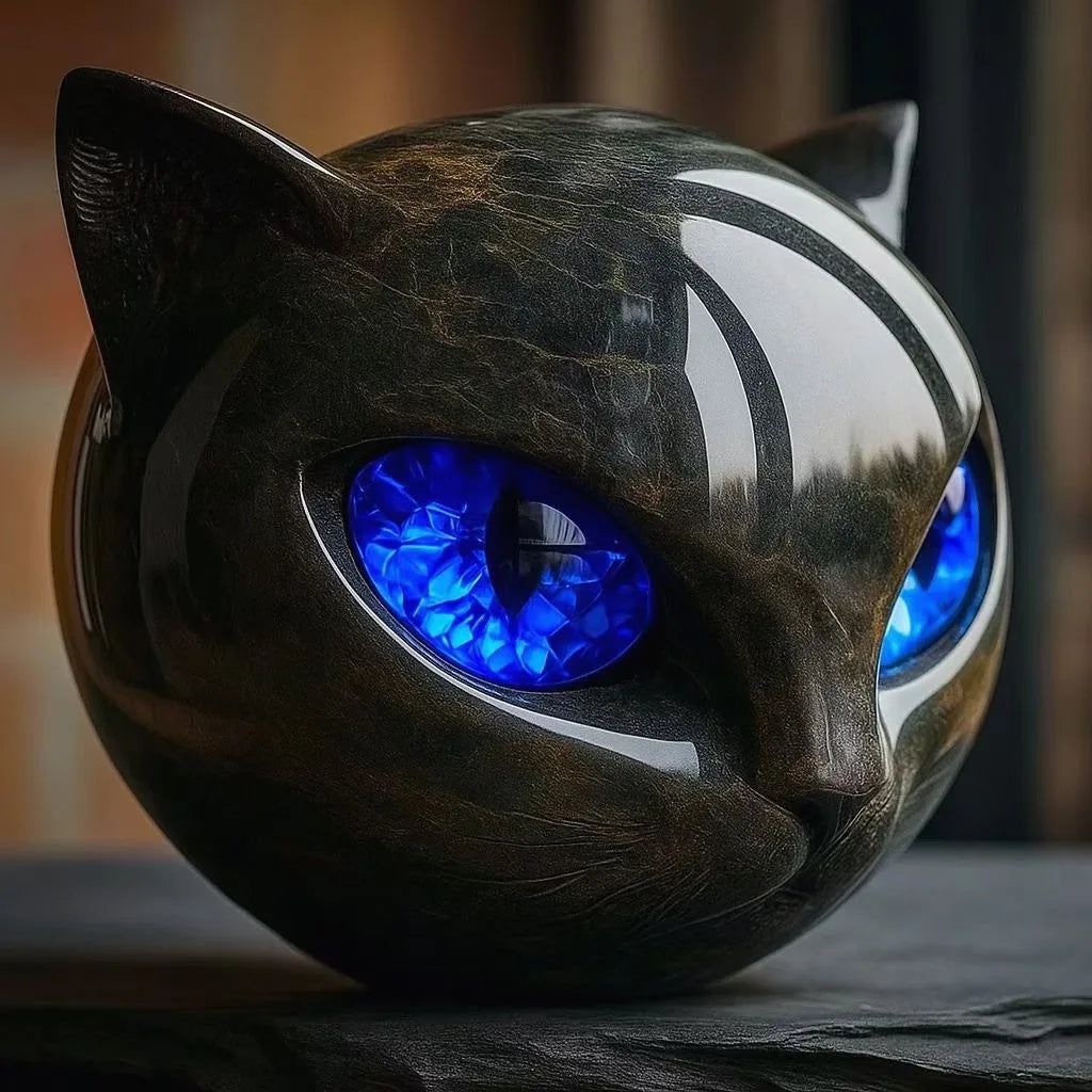 Statuette Chat Noir Résine