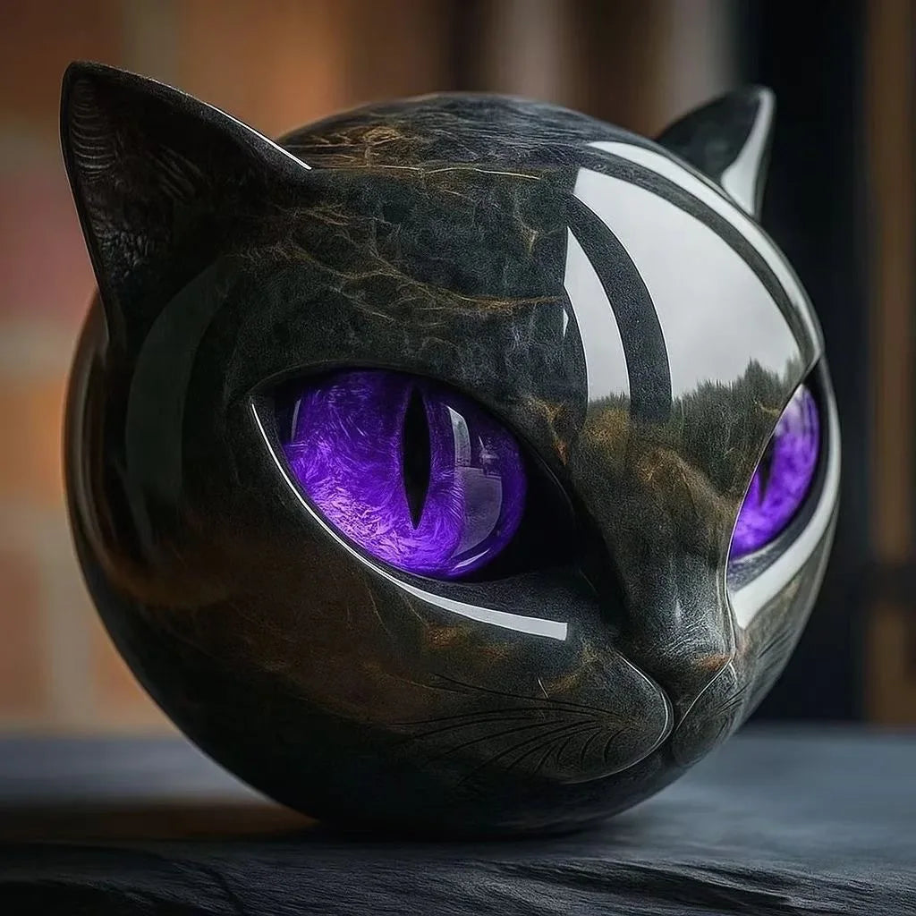 Statuette Chat Noir Résine