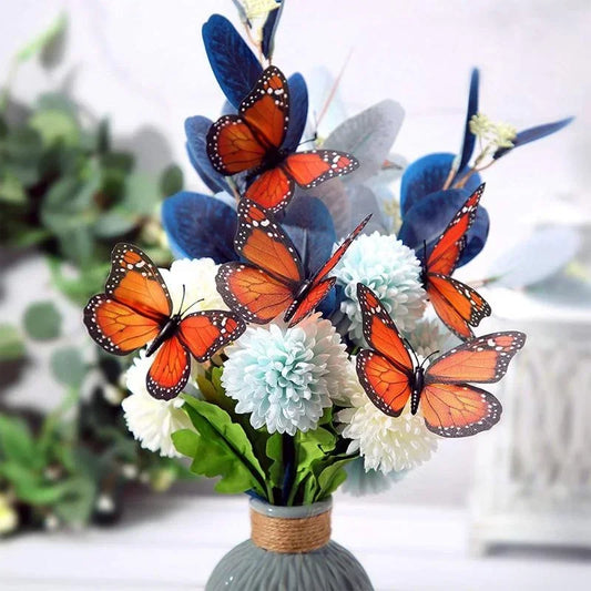 Papillons Monarques 3D – Décoration Murale et Fenêtre
