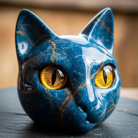 Statuette Chat Noir Résine