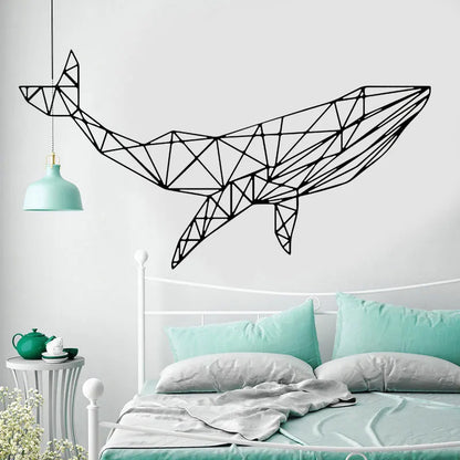 Autocollant Baleine Géométrique