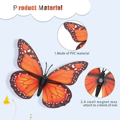 Papillons Monarques 3D – Décoration Murale et Fenêtre